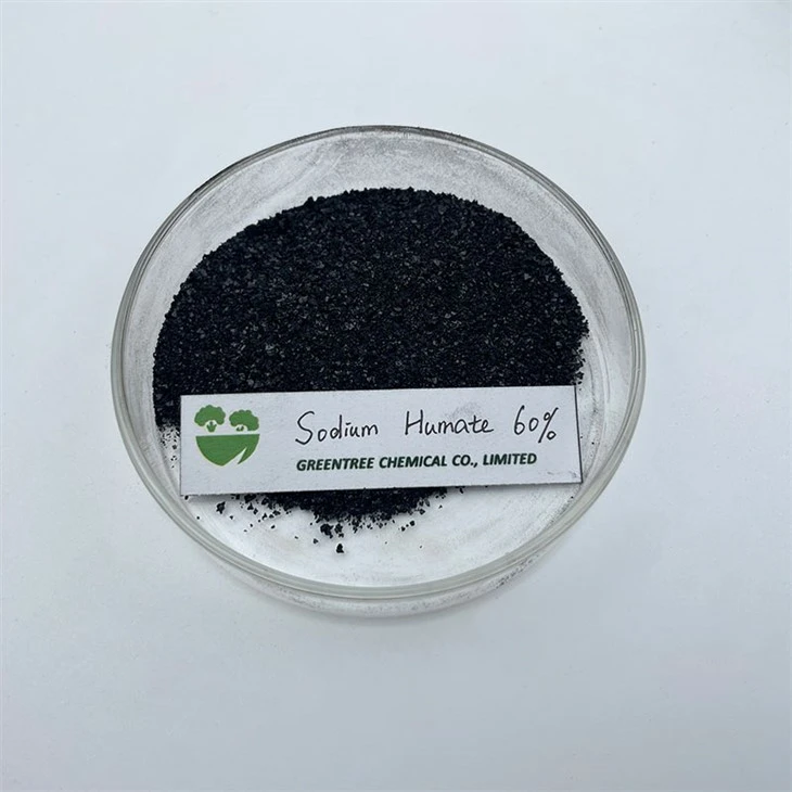 CAS 68131-04-4 Mineralkälla Grov granula Humic Acid Sodium Humate 60 % för oljeborrvätska